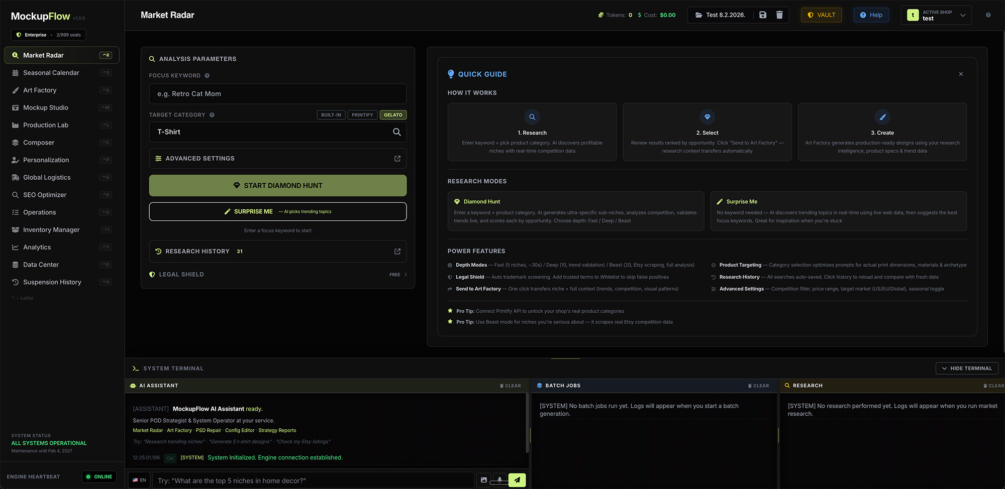 MockupFlow.AI Dashboard